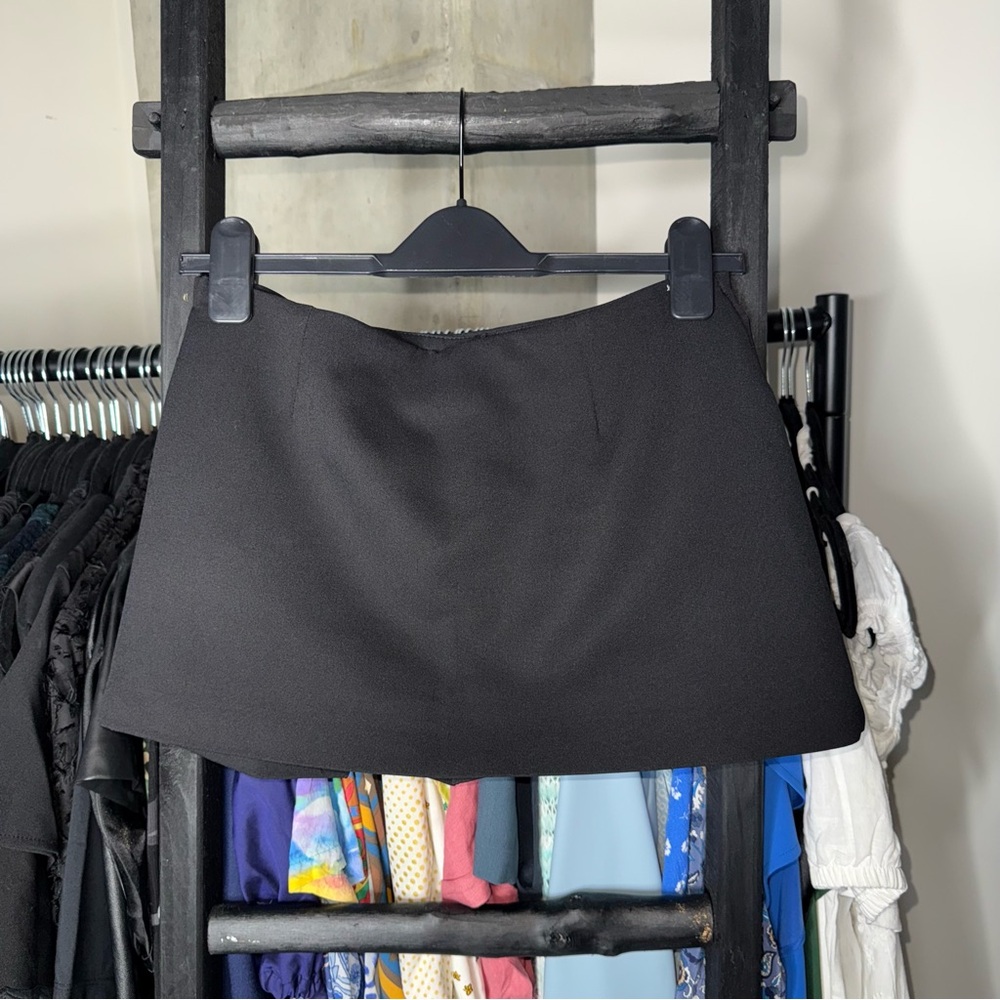 Zara Black Asymmetrical Micro Mini Skort - Picture 9 of 15